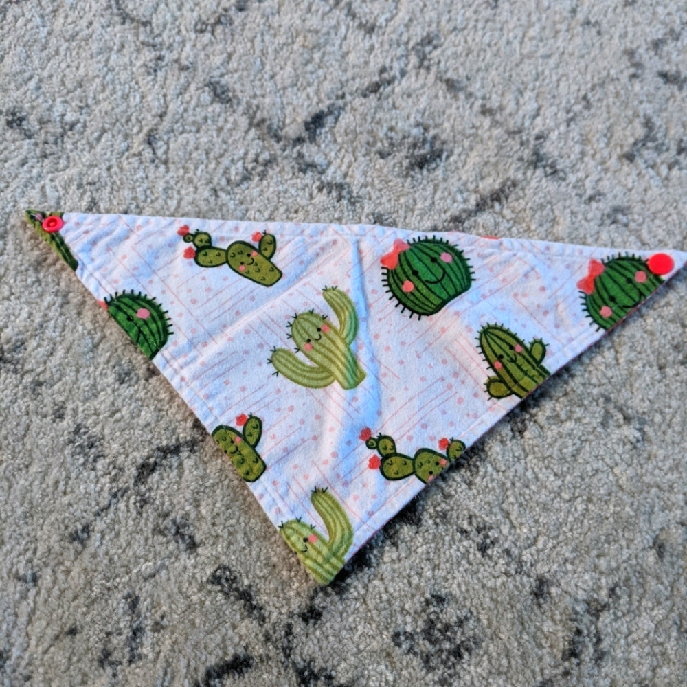 Cactus Love Snap On Reversible Pet Bandana